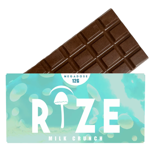 Rize | Milk Crunch Mushroom Chocolate Bar | Megasdose 12g Bar