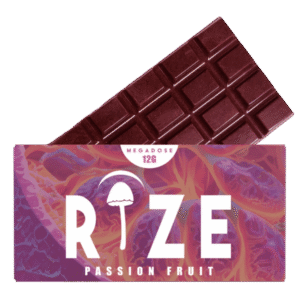 Rize | Passion Fruit Mushroom Chocolate Bar | Megasdose 12g Bar