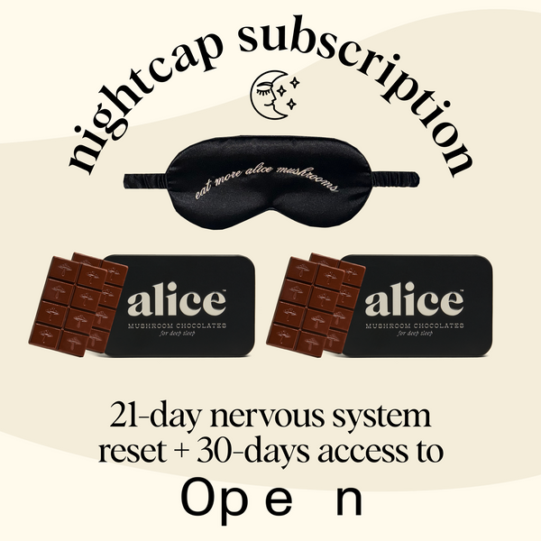 Alice Mushroom Chocolate | NightCap x Open for deep sleep